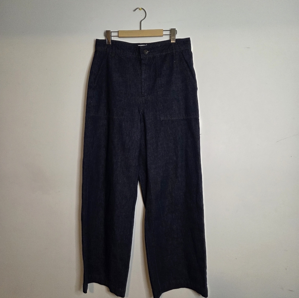 Saint Tropez Gwyneth Wide Leg Classic Blue Jeans Size L - Picture 11 of 11